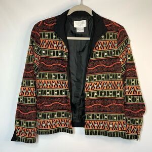 Silk Club 100% Silk Blazer Jacket Size Small Petite